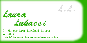 laura lukacsi business card