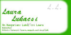 laura lukacsi business card